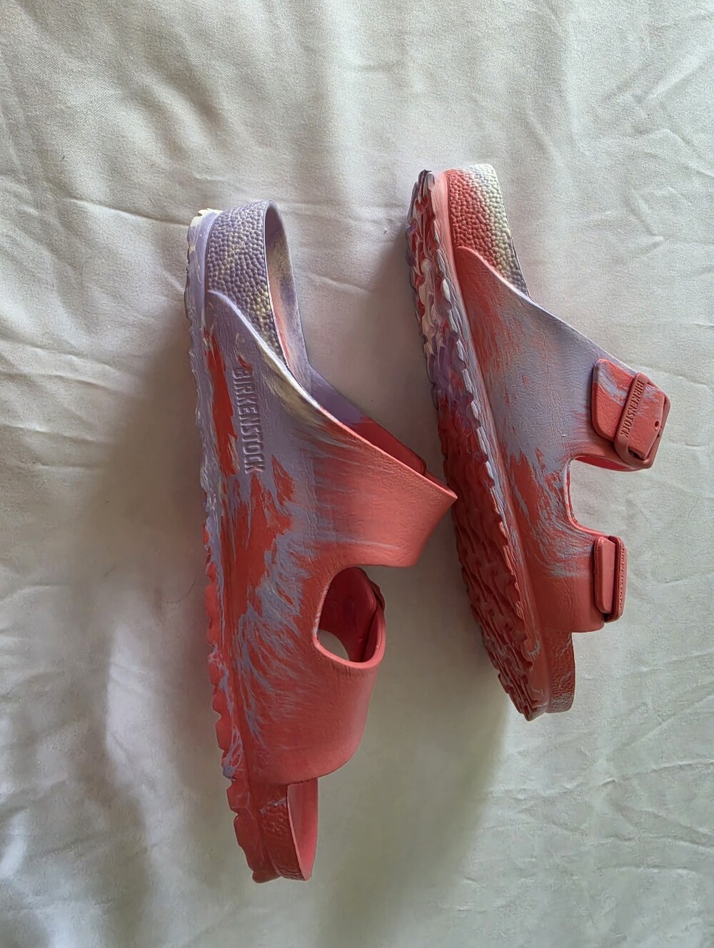Birkenstock Arizona Essentials EVA Sandals Size 41 Medium/Narrow Coral Purple - Picture 4 of 5